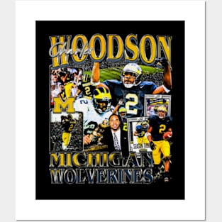 Charles Woodson Michigan Vintage Bootleg Posters and Art